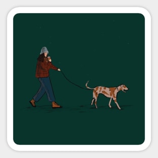 Dog Walk. Sticker